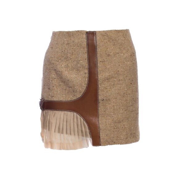 ALEXANDER MCQUEEN Fall 2002 Runway Wool Buckle Skirt - Picture 3 of 3